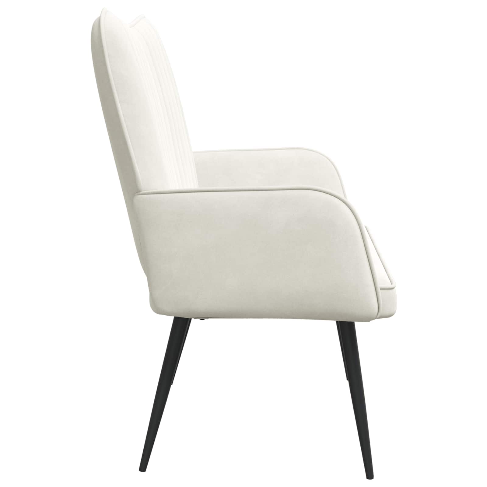 2-Sitzer Sofa Creme 115 x 61 x 87 cm Samt (V)