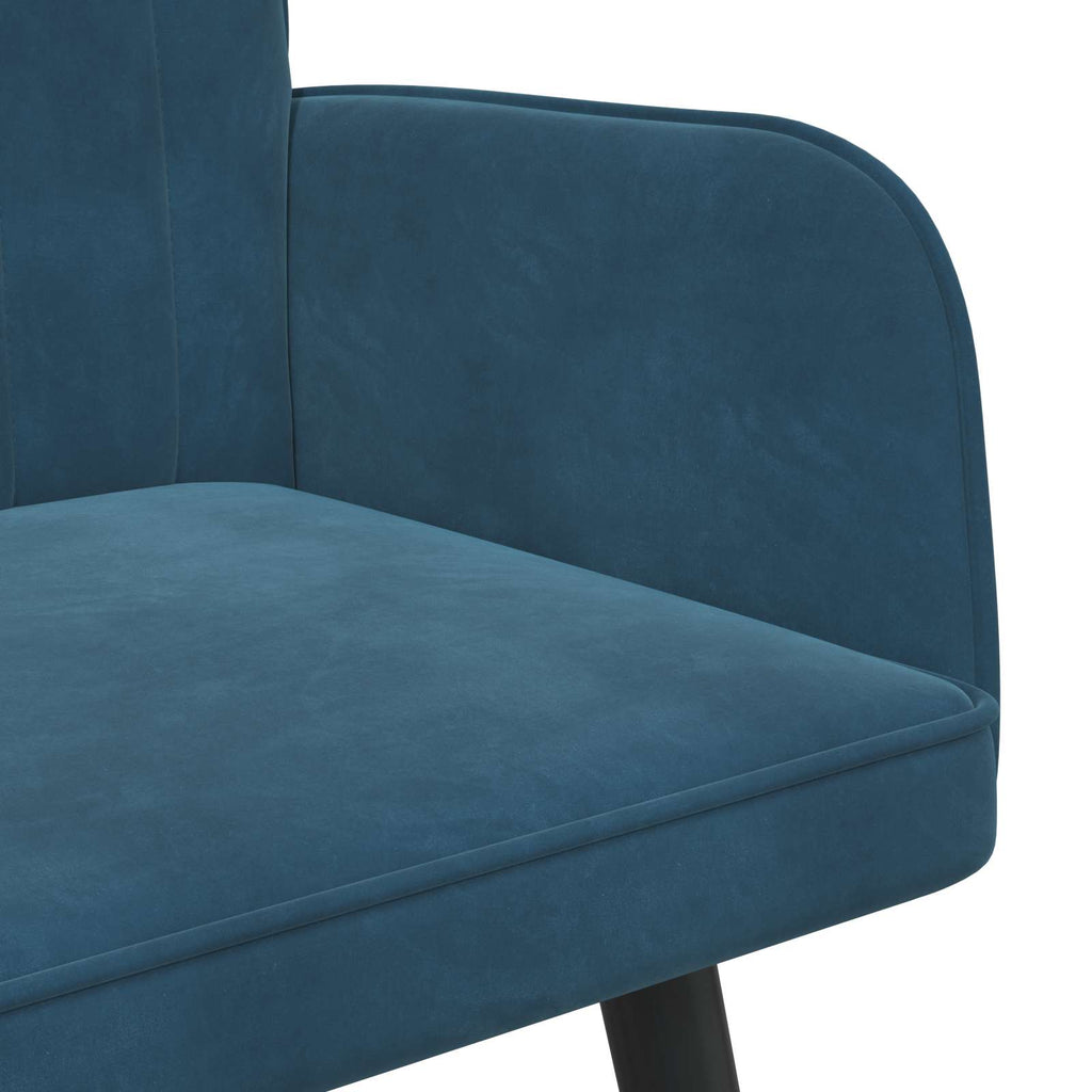 2-Sitzer Sofa Blau 115 x 61 x 87 cm Samt (V)
