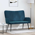 2-Sitzer Sofa Blau 115 x 61 x 87 cm Samt (V)