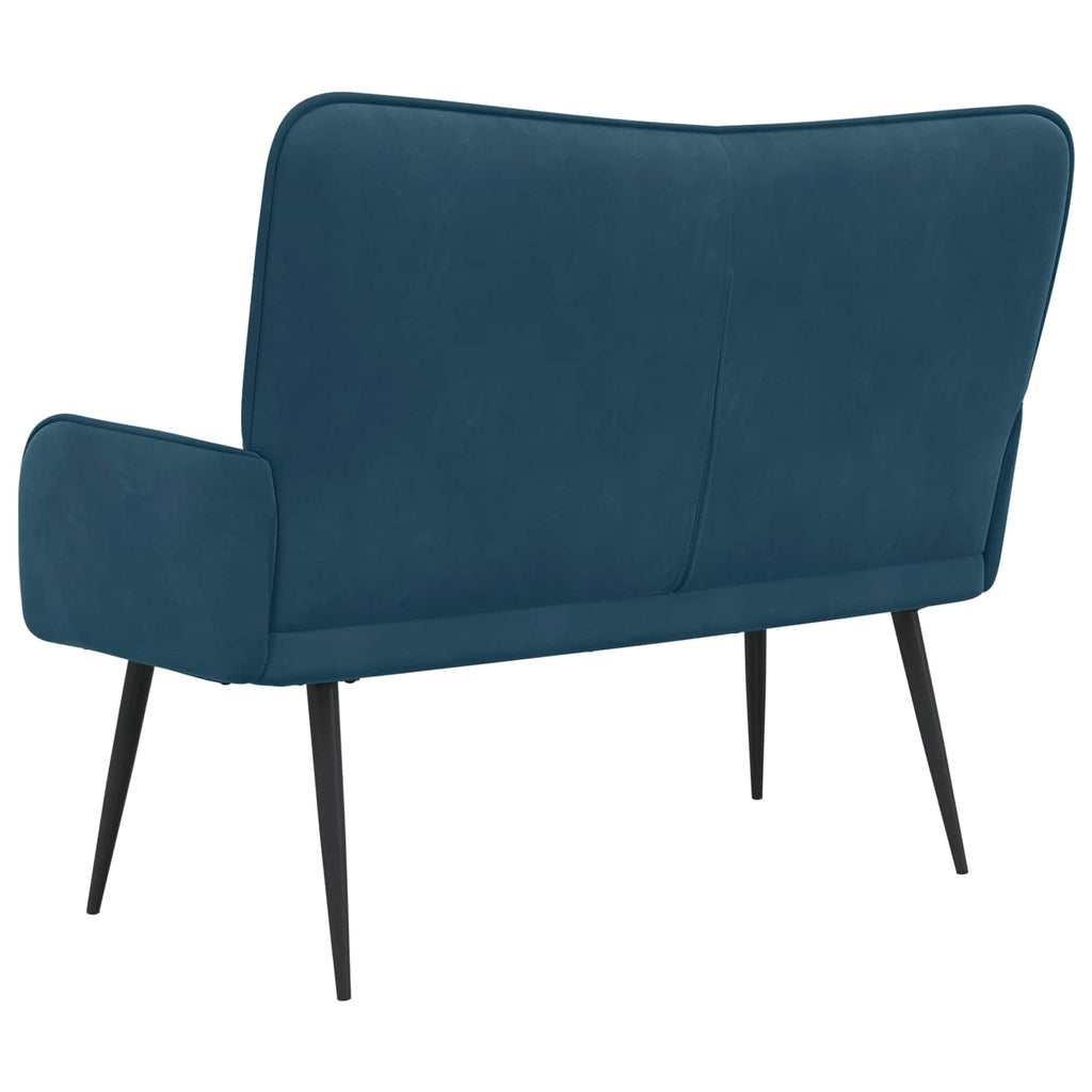 2-Sitzer Sofa Blau 115 x 61 x 87 cm Samt (V)
