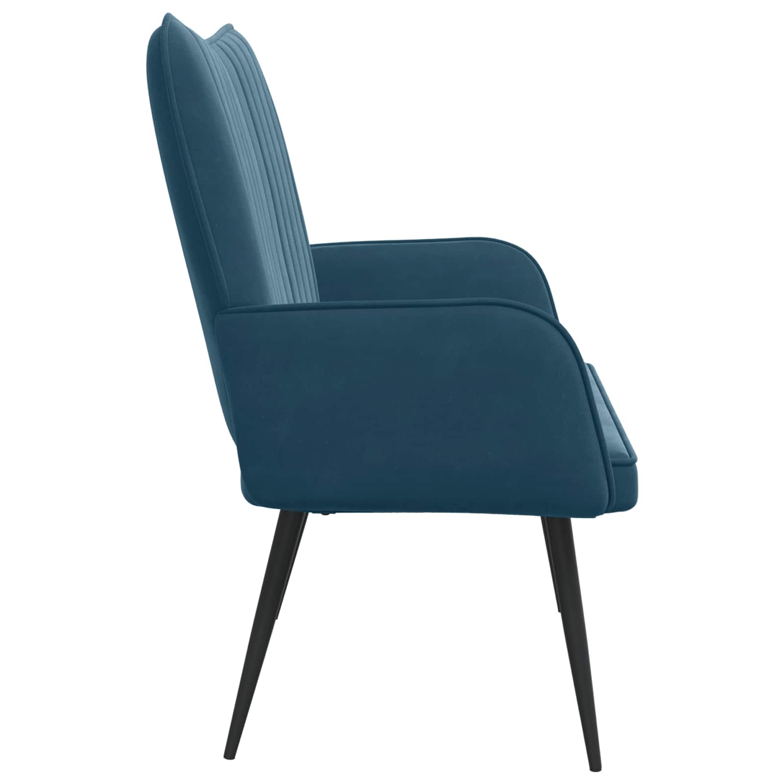 2-Sitzer Sofa Blau 115 x 61 x 87 cm Samt (V)