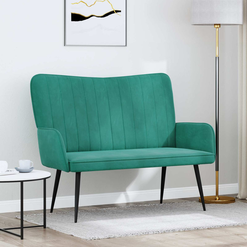 2-Sitzer Sofa Türkis 115 x 61 x 87 cm Samt (V)