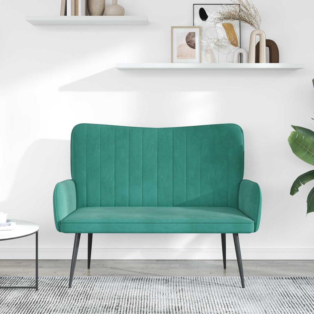 2-Sitzer Sofa Türkis 115 x 61 x 87 cm Samt (V)