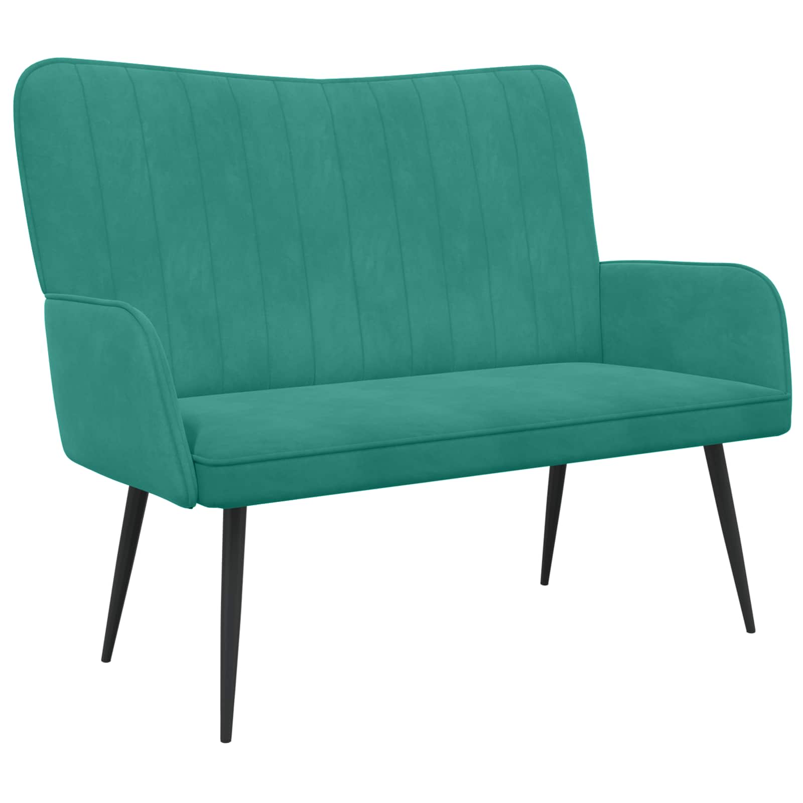 2-Sitzer Sofa Türkis 115 x 61 x 87 cm Samt (V)