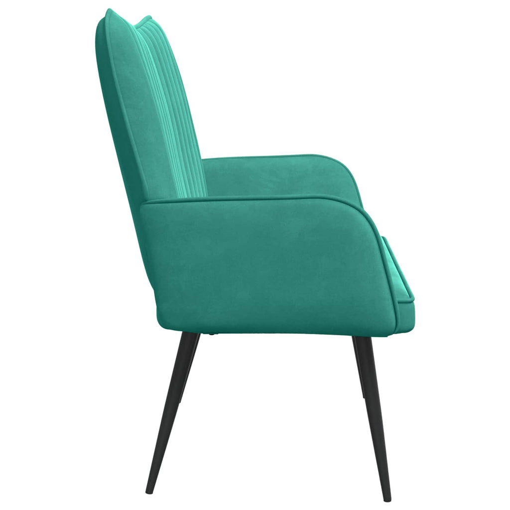 2-Sitzer Sofa Türkis 115 x 61 x 87 cm Samt (V)