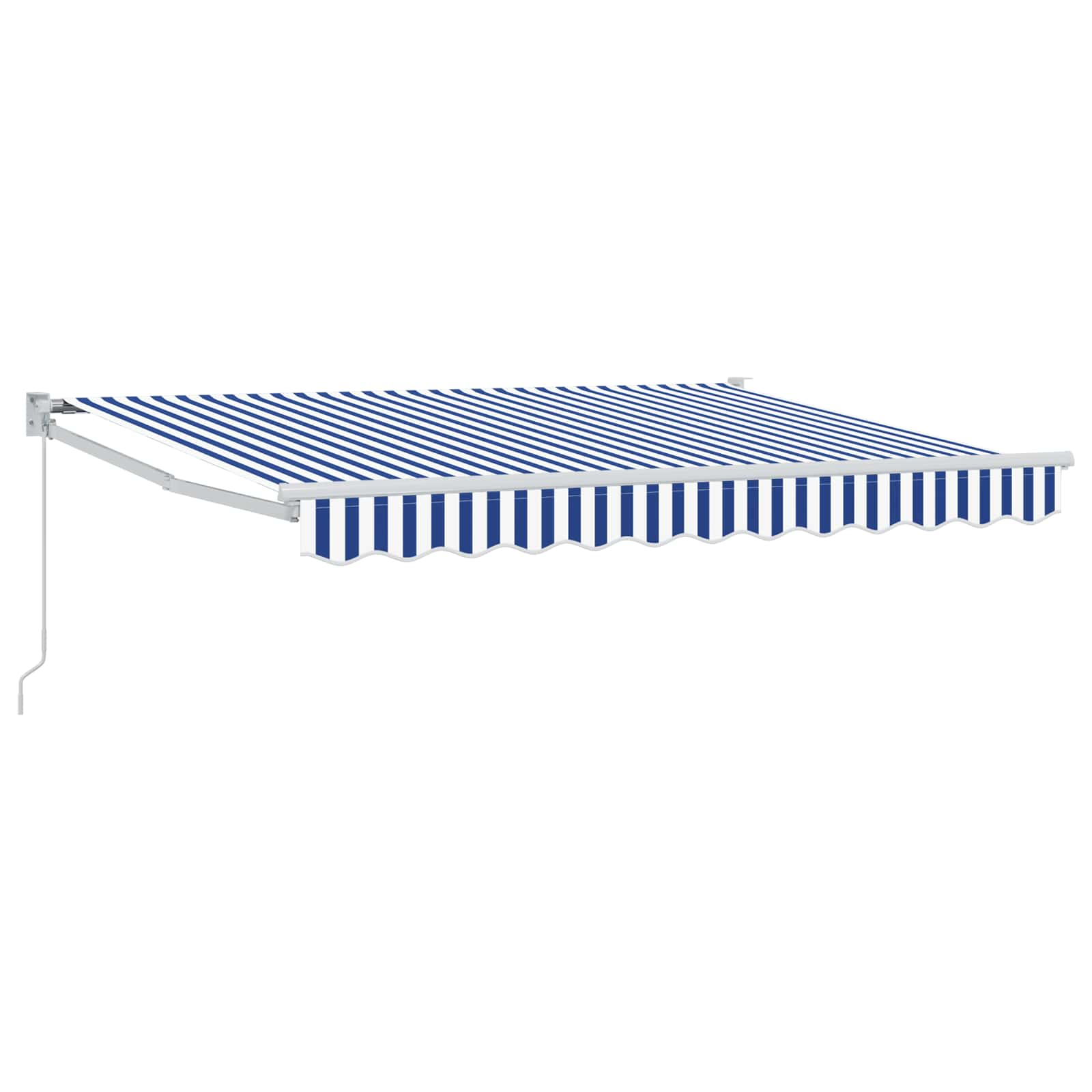 Ausziehbare Markise Blau und Weiß 2,5 x 2 m