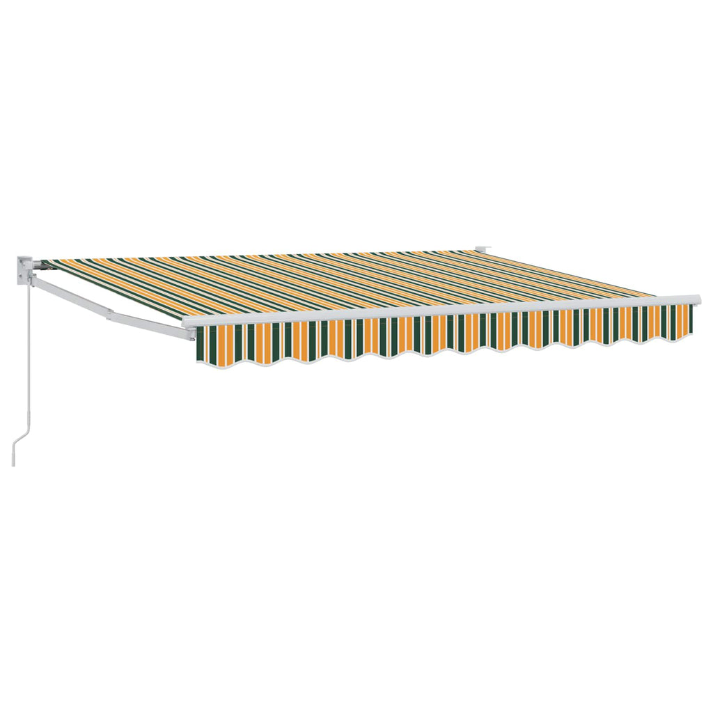 Ausziehbare Markise Grün und Gelb 2,5 x 2 m