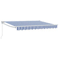 Ausziehbare Markise Blau und Weiß 3 x 2 m