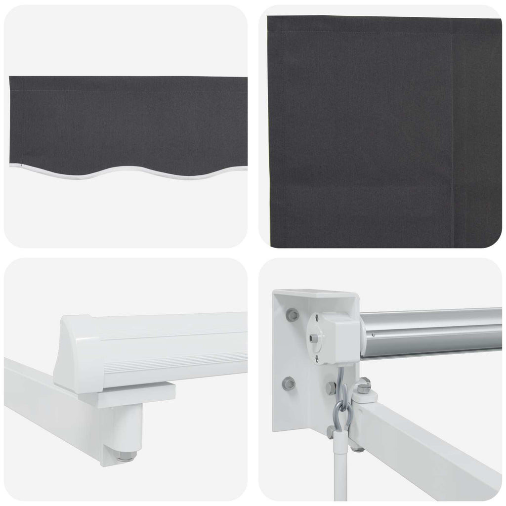 Ausziehbare Markise Anthrazit 3 x 2 m
