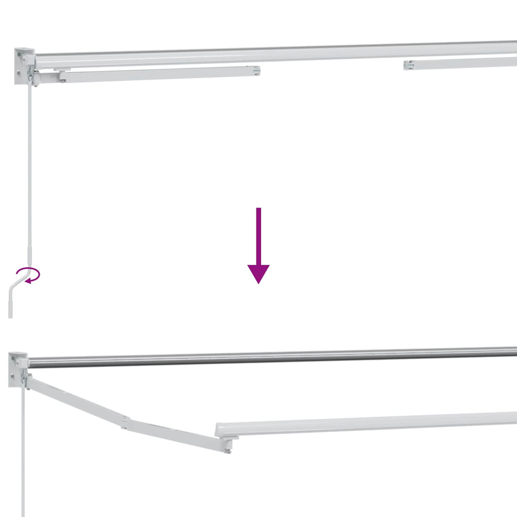 Ausziehbare Markise Bordeauxrot 4 x 2 m