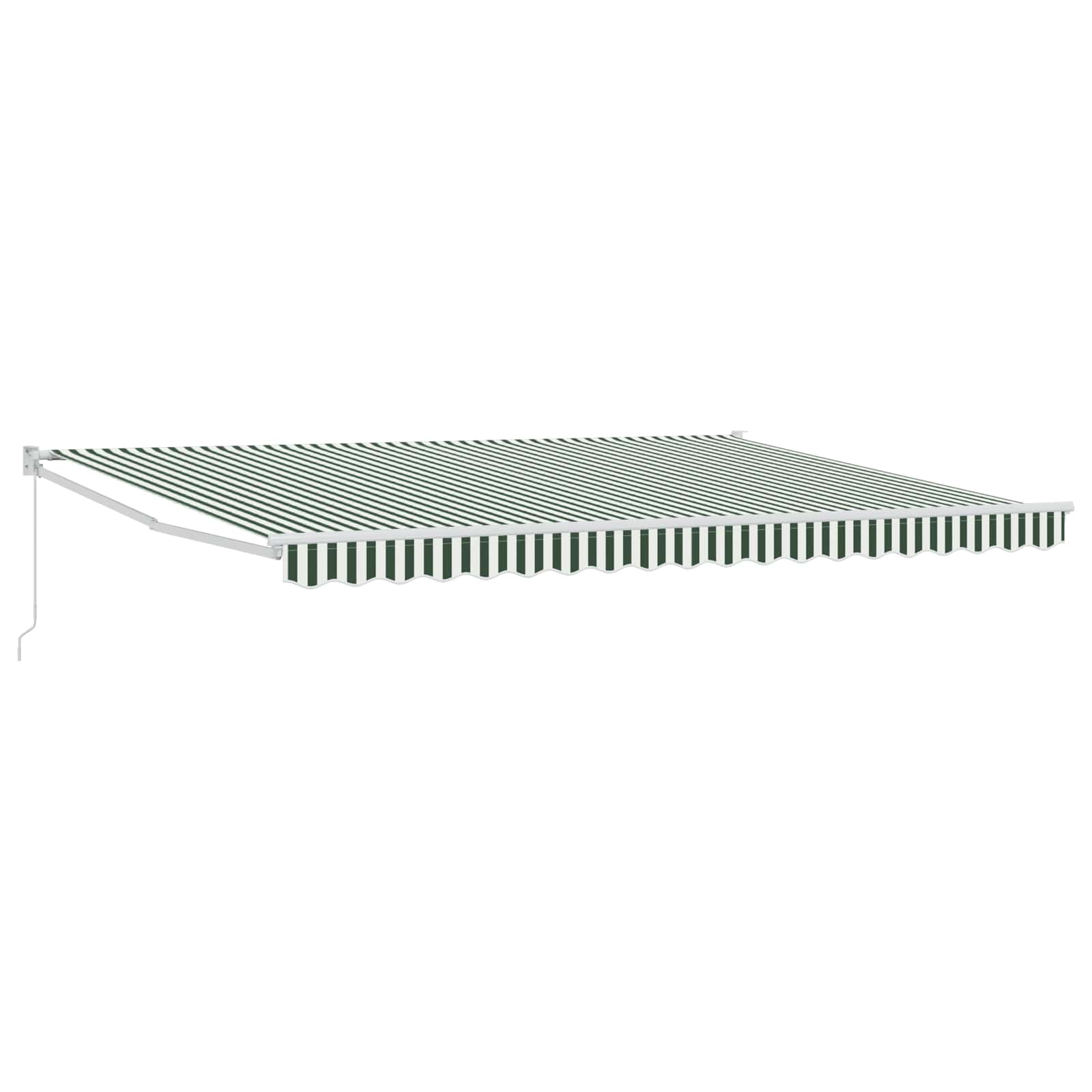 Ausziehbare Markise Grün und Weiß 4 x 2 m