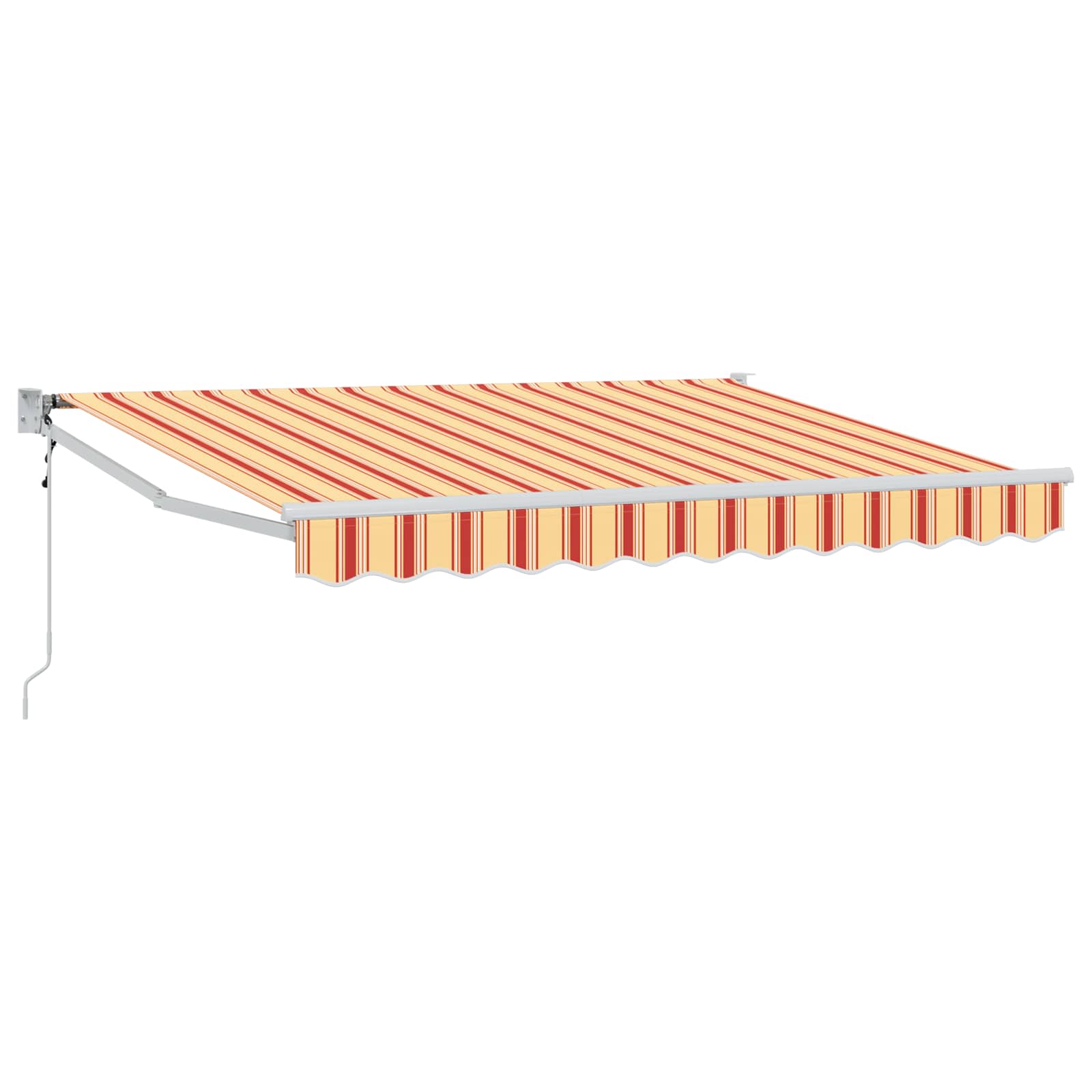 Markise Gelb, Orange und Weiß 2,5 x 2 m Polyester und Metall