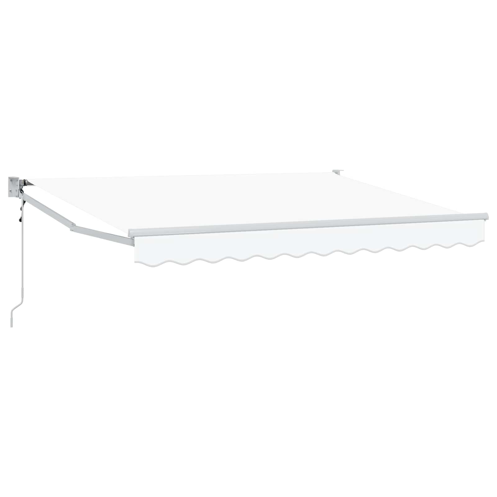 Markise Weiß 2,5 x 2 m Polyester und Metall