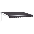 Markise Anthrazit 3 x 2 m Polyester und Metall