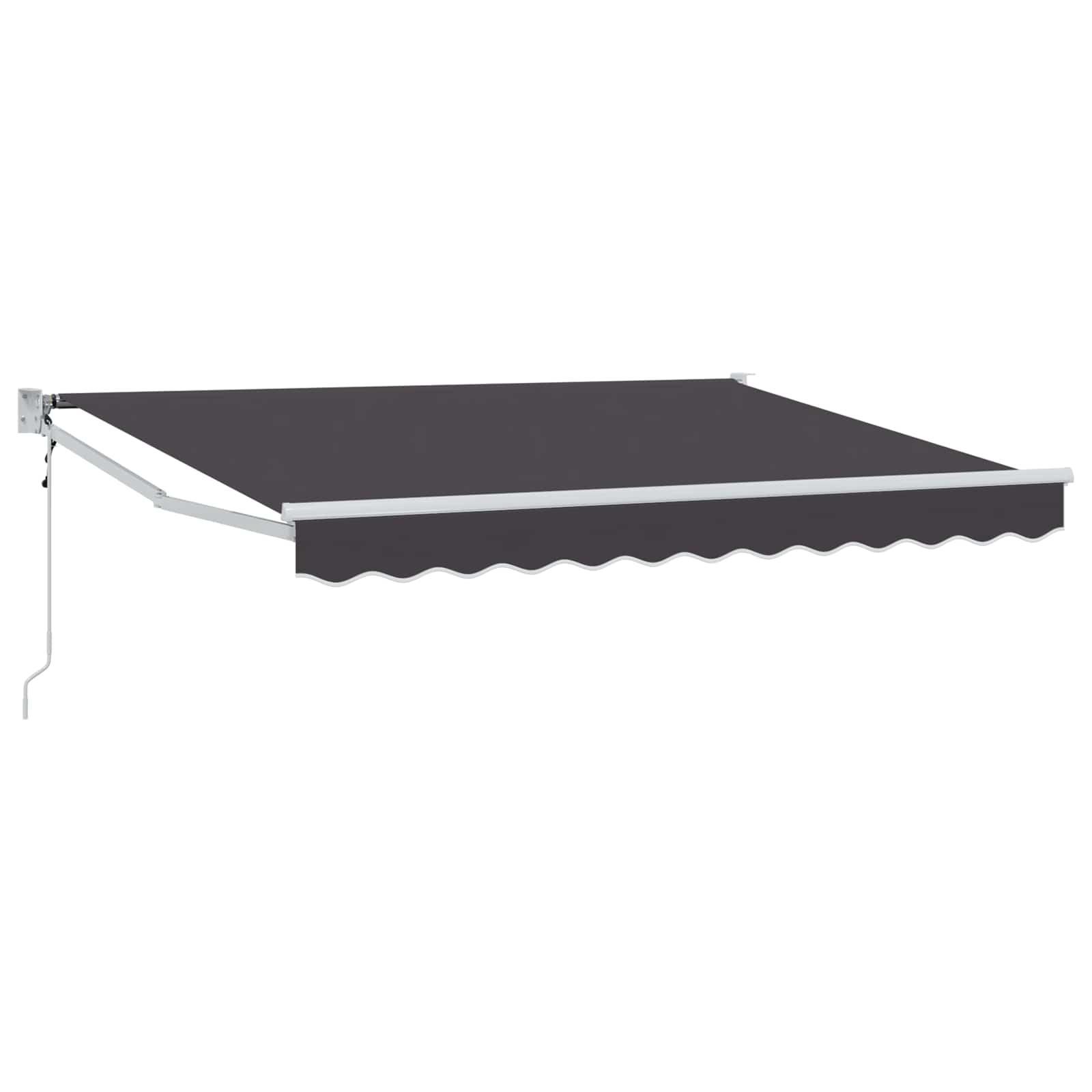 Markise Anthrazit 3 x 2 m Polyester und Metall