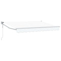 Markise Weiß 3 x 2 m Polyester und Metall
