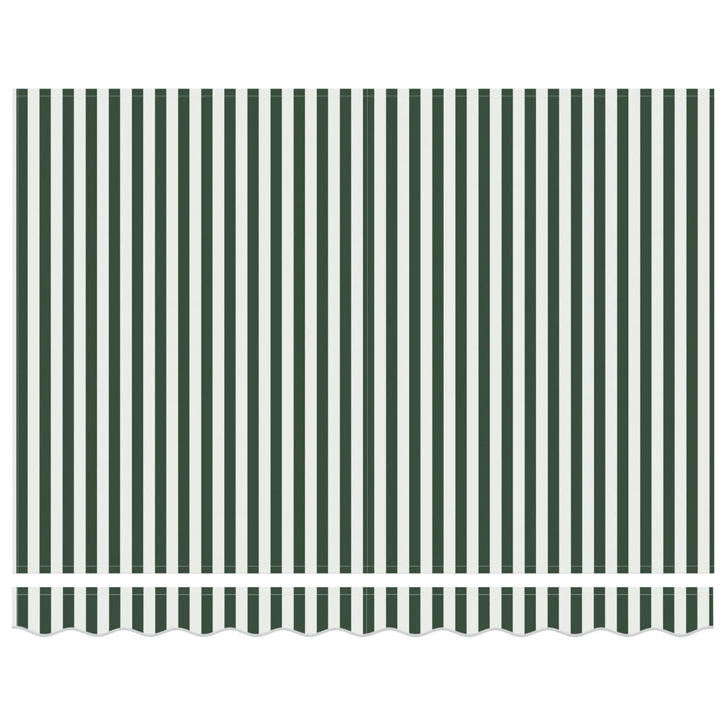Markise Grün und Weiß 3 x 2 m Polyester und Metall