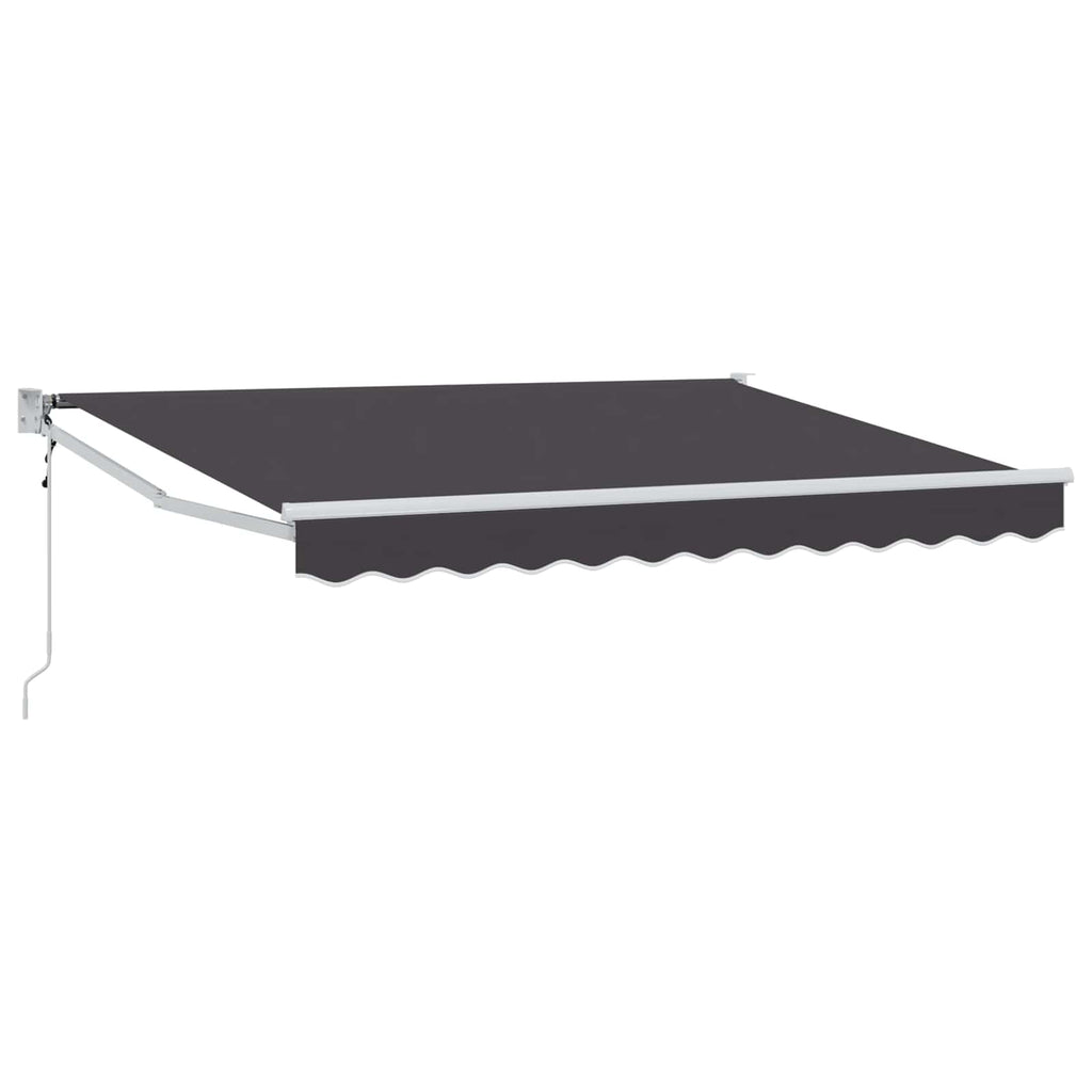 Markise Anthrazit 3,5 x 2 m Polyester und Metall