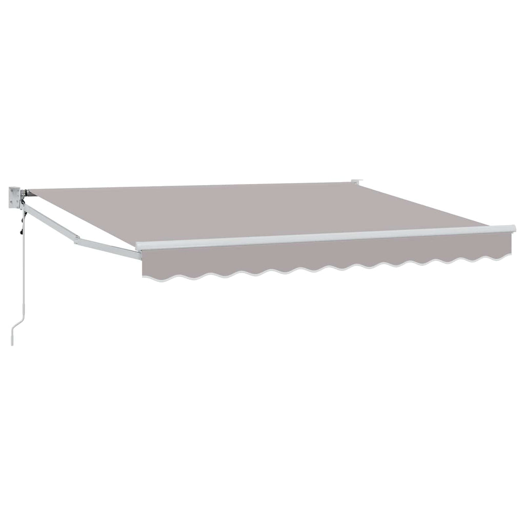 Markise Hellgrau 3,5 x 2 m Polyester und Metall
