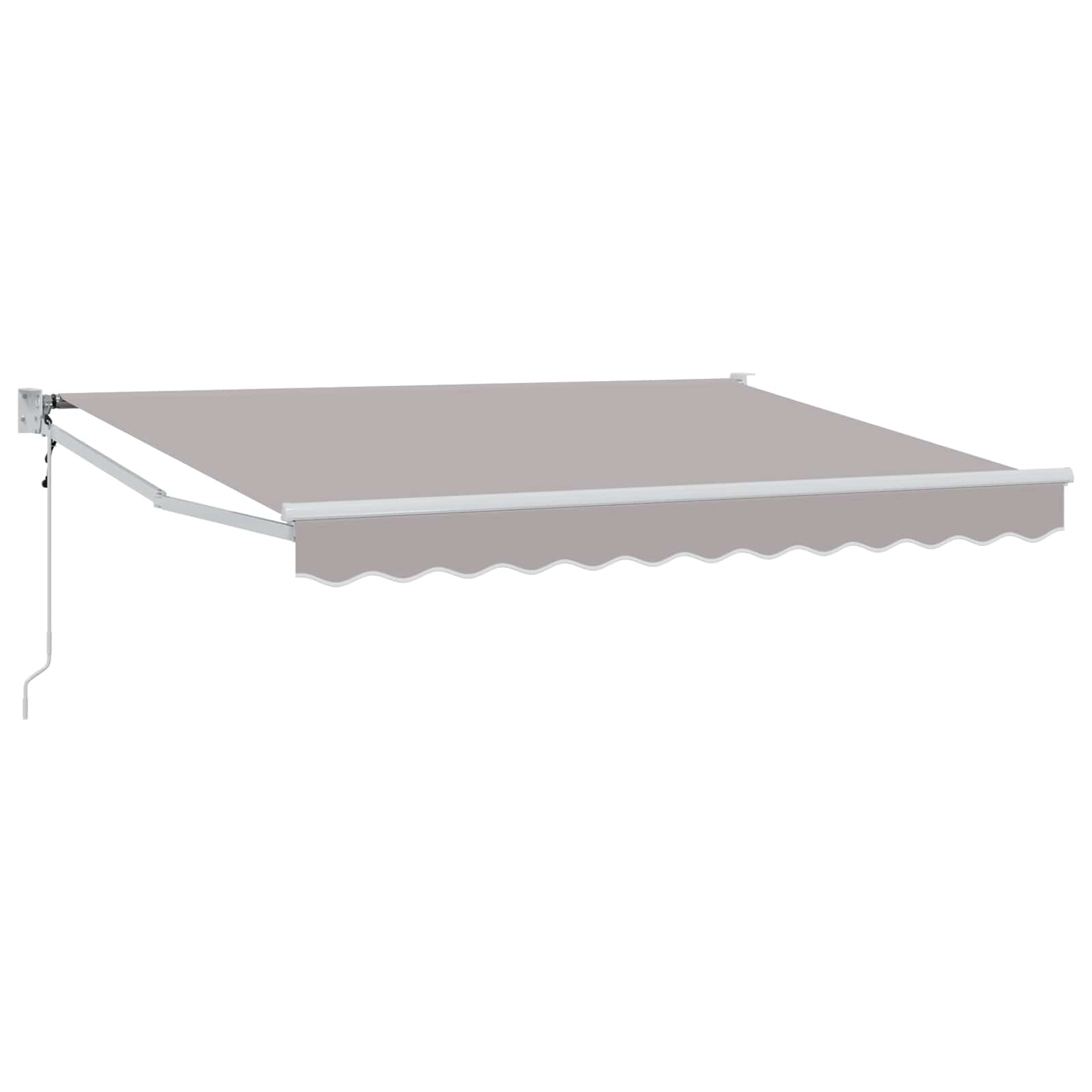 Markise Hellgrau 3,5 x 2 m Polyester und Metall