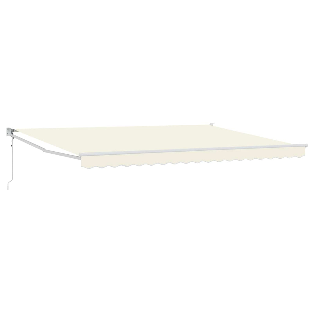 Markise Creme 4 x 2 m Polyester und Metall