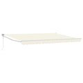 Markise Creme 4 x 2 m Polyester und Metall