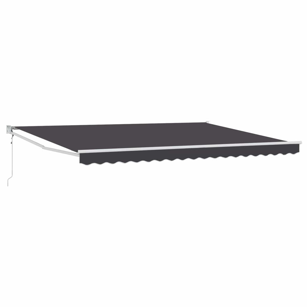 Markise Anthrazit 4 x 2 m Polyester und Metall