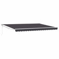 Markise Anthrazit 4 x 2 m Polyester und Metall