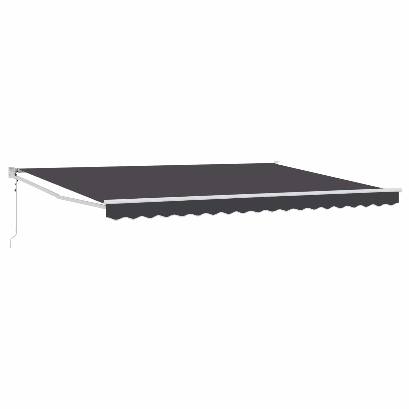 Markise Anthrazit 4 x 2 m Polyester und Metall