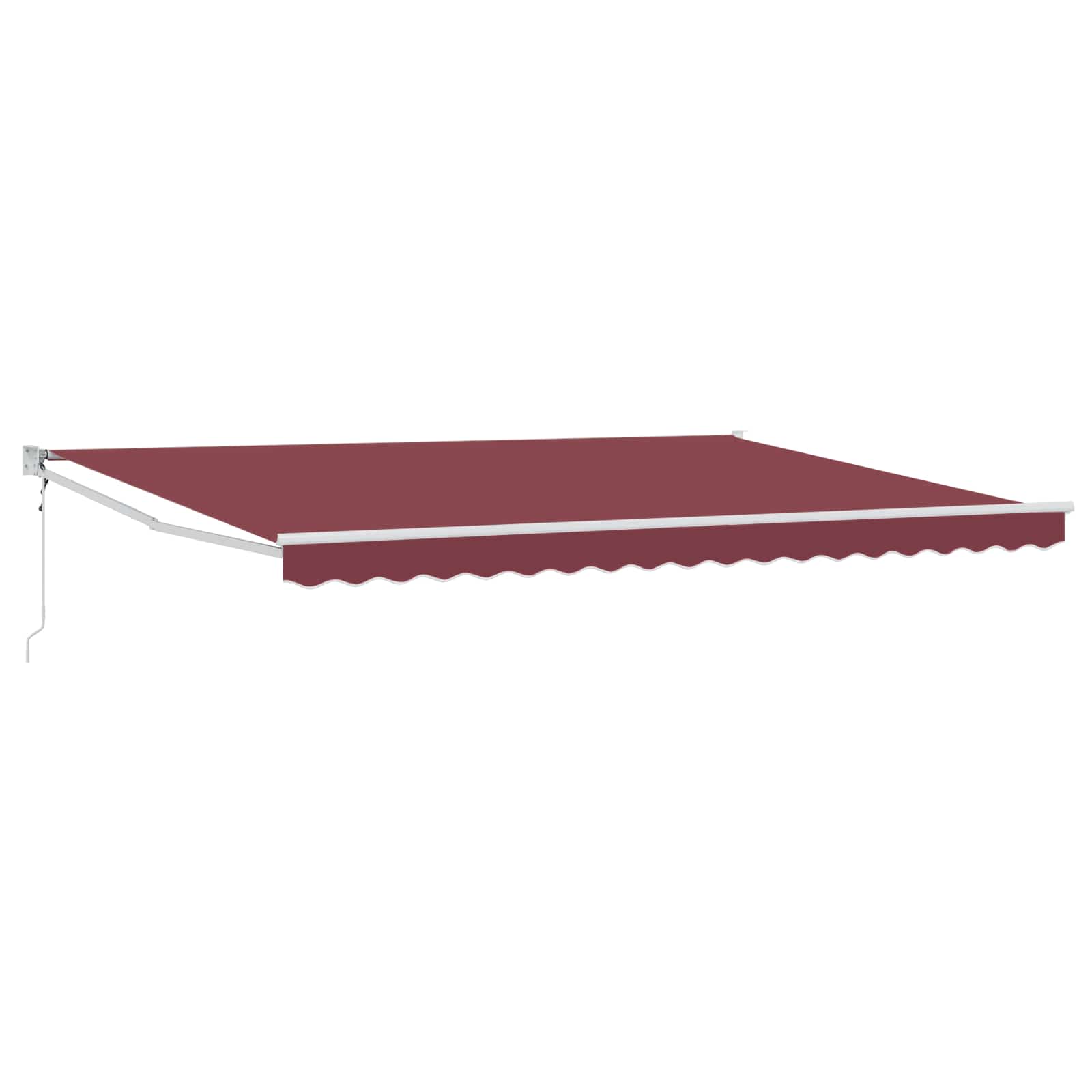 Markise Bordeauxrot 4 x 2 m Polyester und Metall
