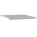 Markise Hellgrau 4 x 2 m Polyester und Metall