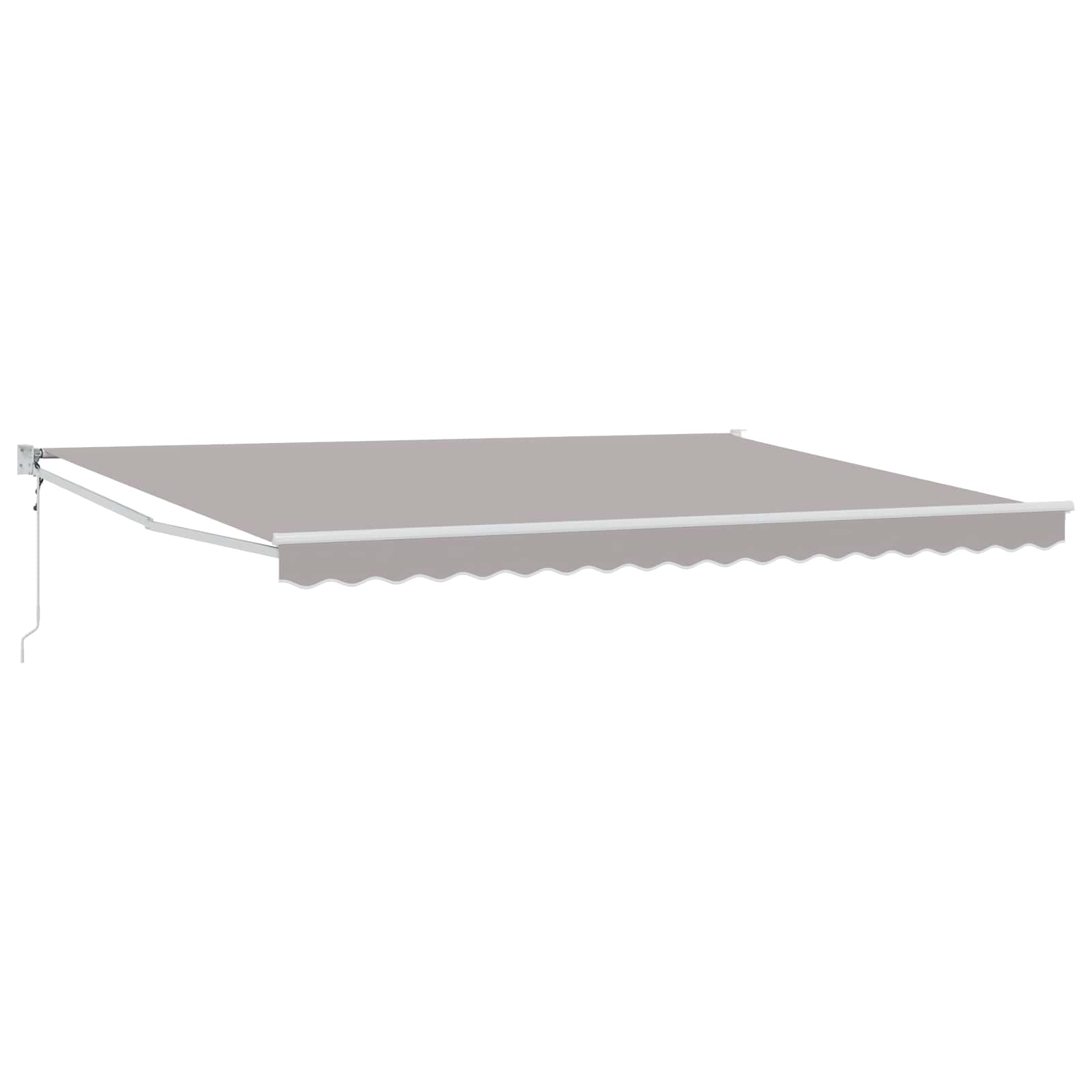 Markise Hellgrau 4 x 2 m Polyester und Metall