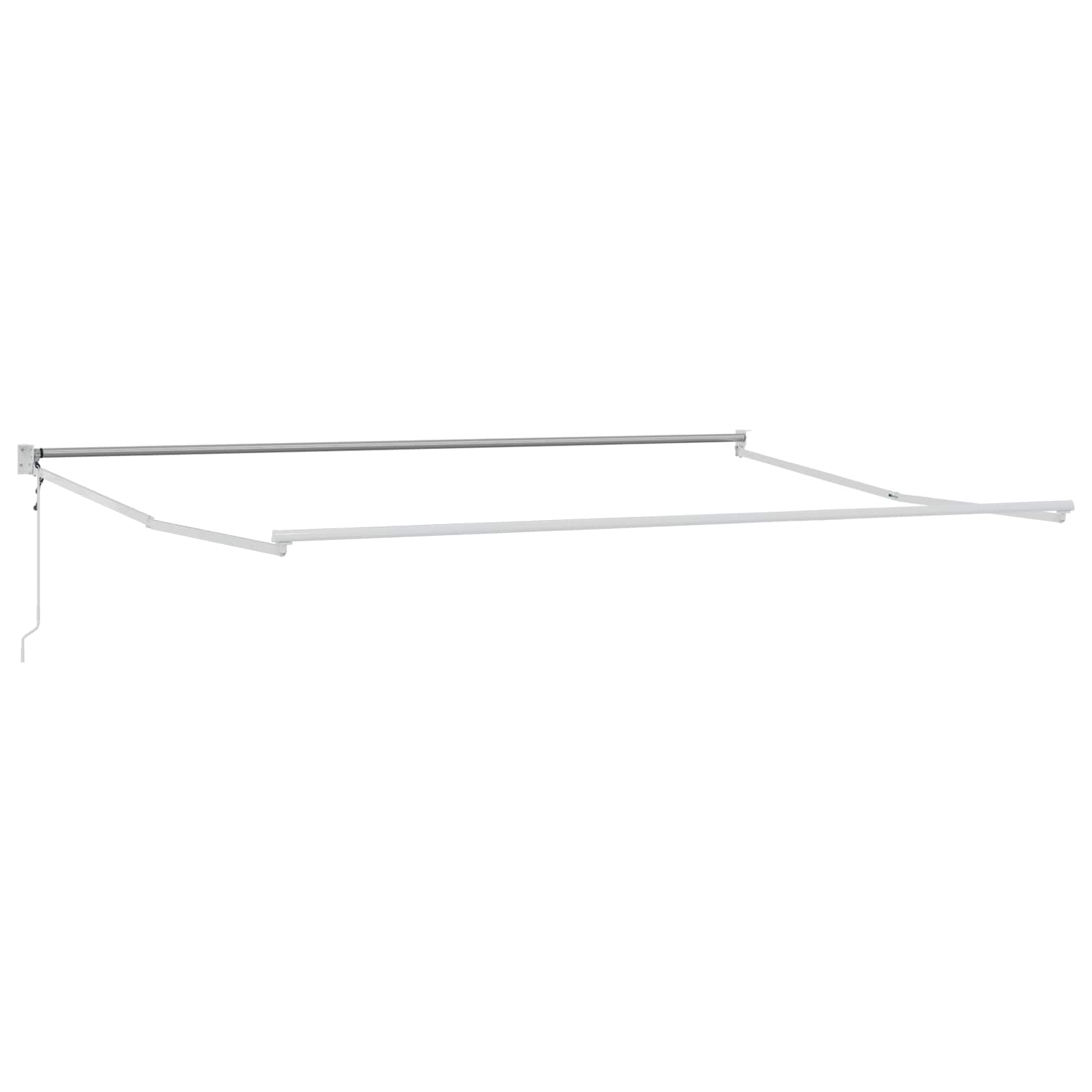 Markise Grün und Weiß 4 x 2 m Polyester und Metall