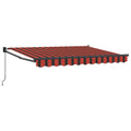 Ausziehbare Markise Orange, Schwarz und Gelb 3 x 2 m