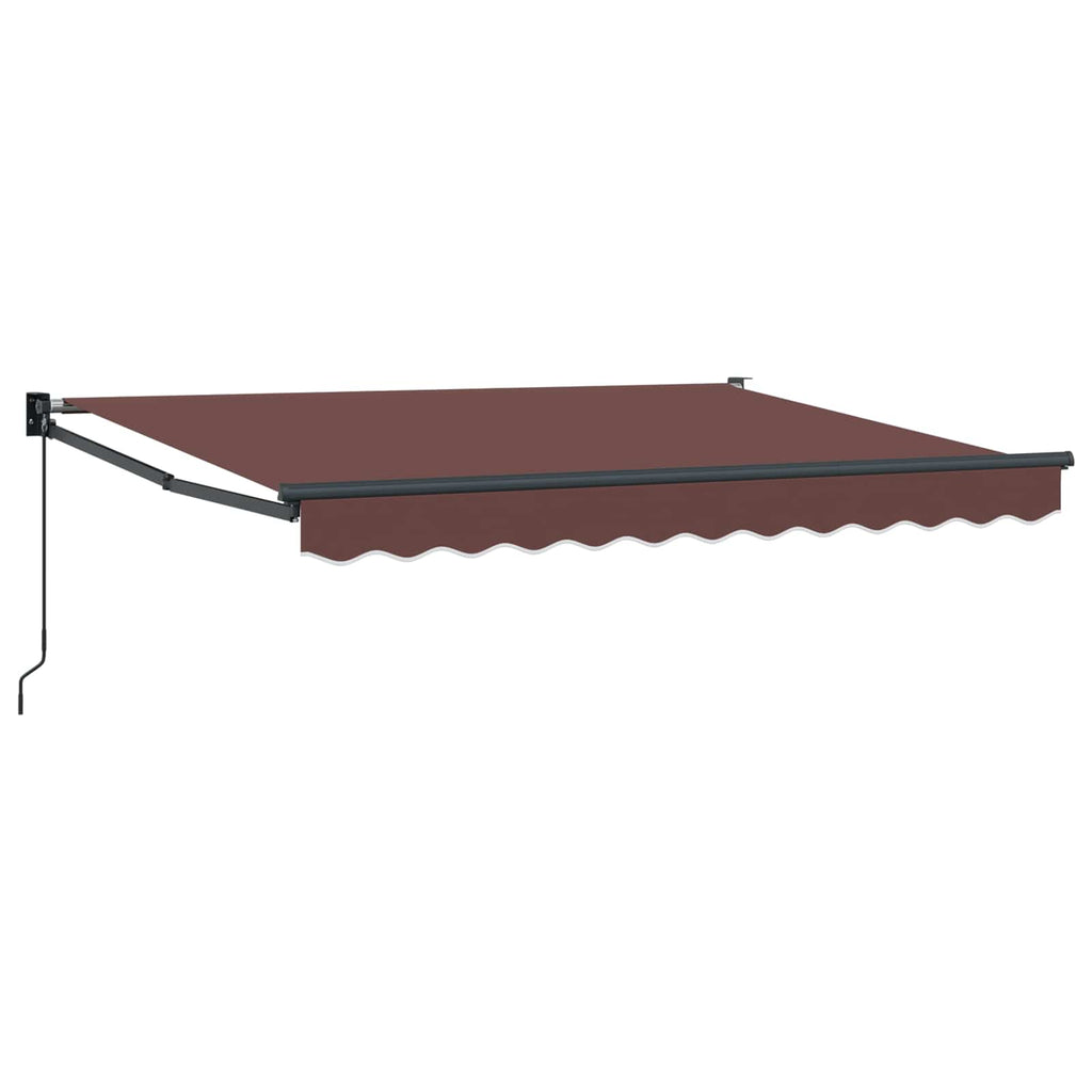Ausziehbare Markise Braun 3 x 2 m 100% Polyester und Aluminium