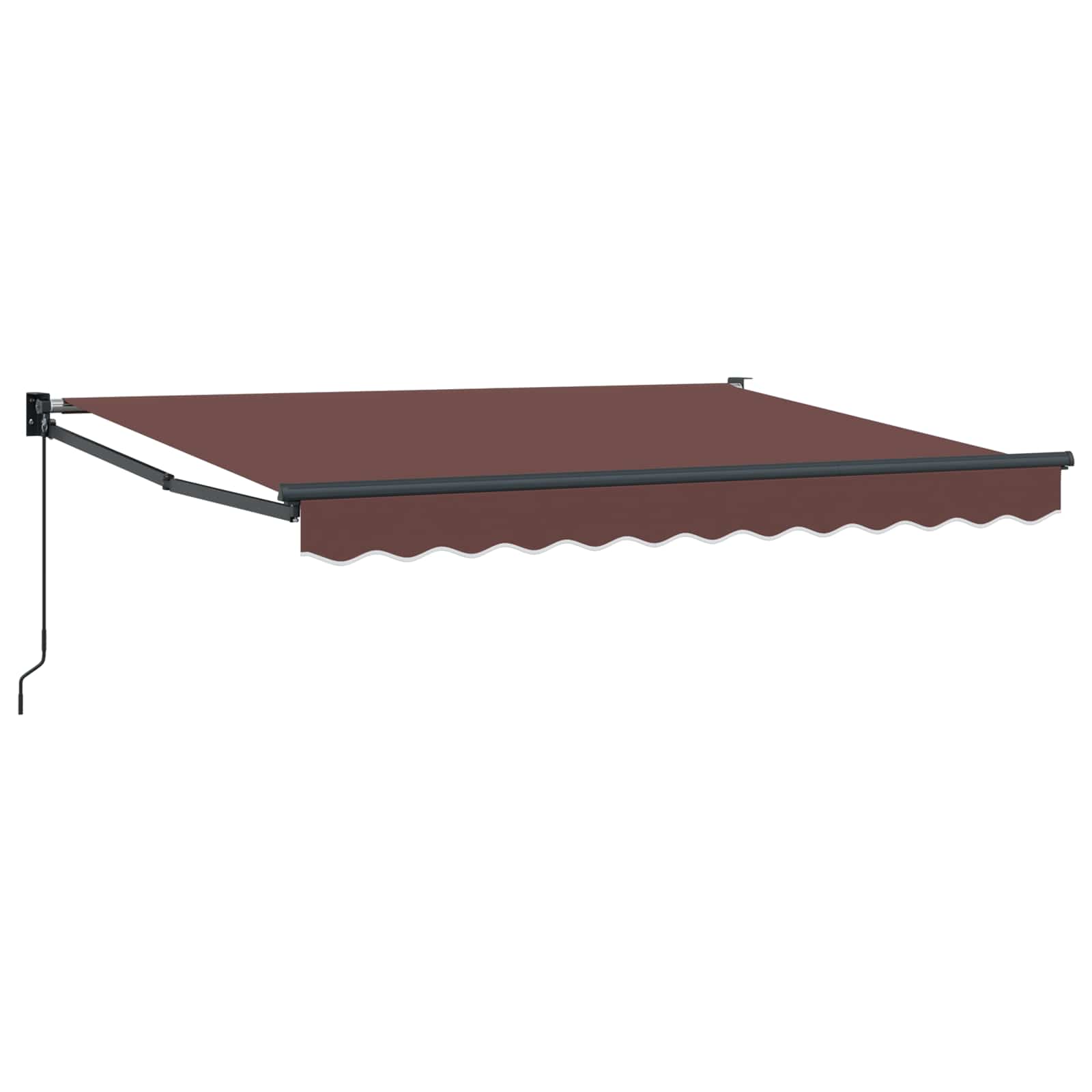 Ausziehbare Markise Braun 3 x 2 m 100% Polyester und Aluminium