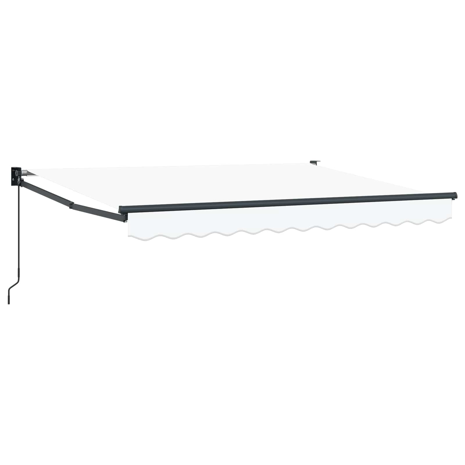 Ausziehbare Markise Weiß 3 x 2 m 100% Polyester und Aluminium