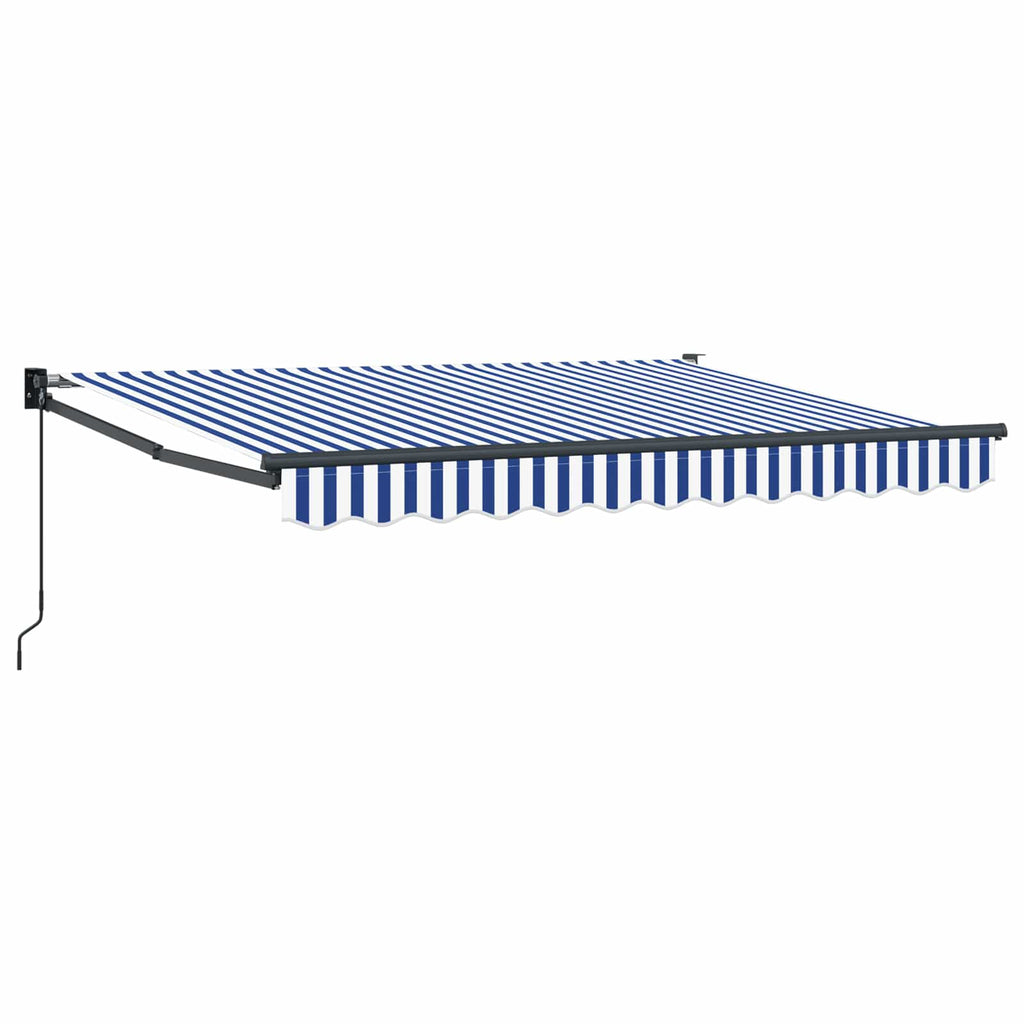 Ausziehbare Markise Blau und Weiß 3,5 x 2 m
