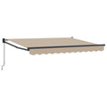 Ausziehbare Markise Beige 3,5 x 2 m
