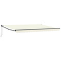 Ausziehbare Markise Creme 4 x 2 m 100% Polyester und Aluminium