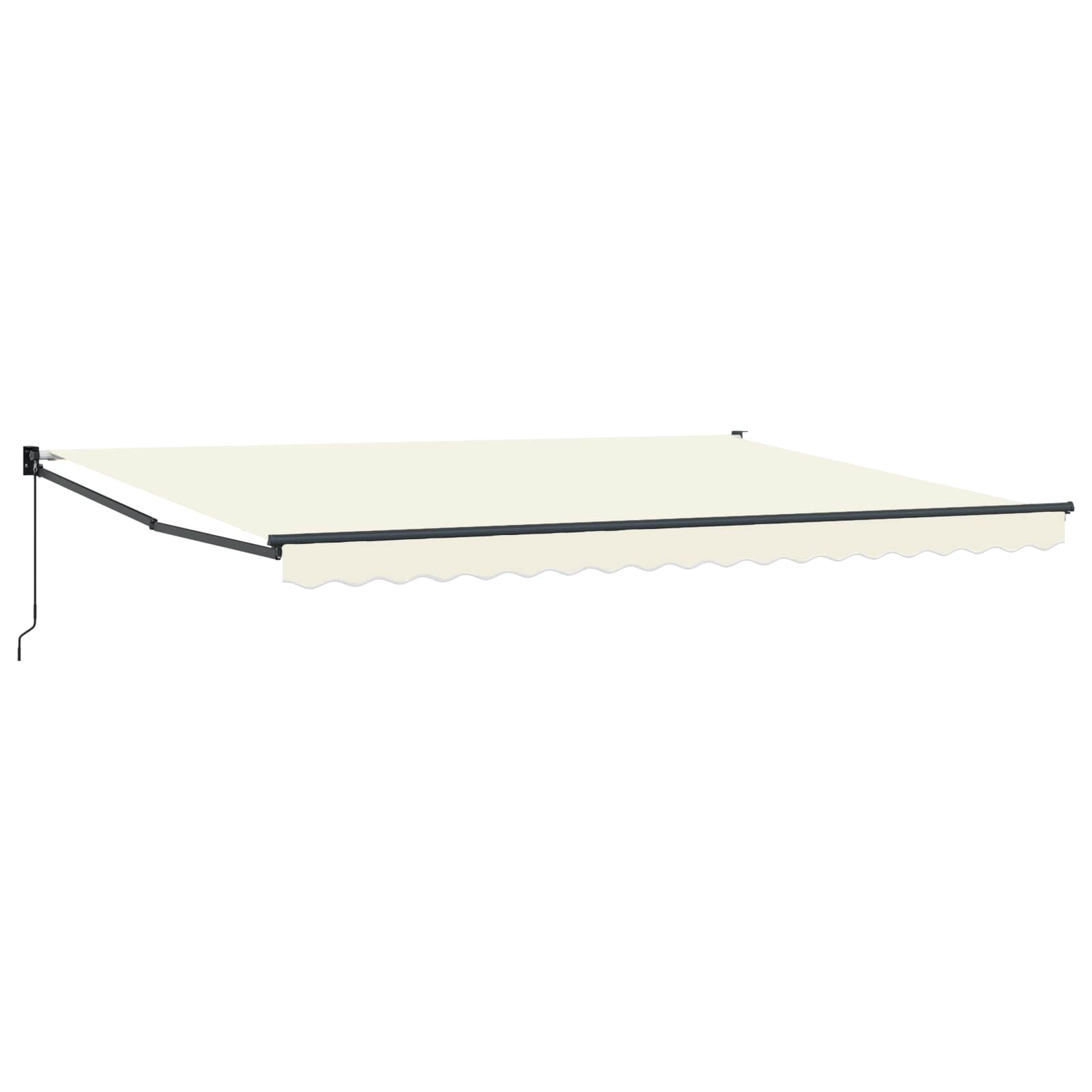 Ausziehbare Markise Creme 4 x 2 m 100% Polyester und Aluminium