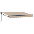 Markise Beige 2,5 x 2 m Polyester und Metall