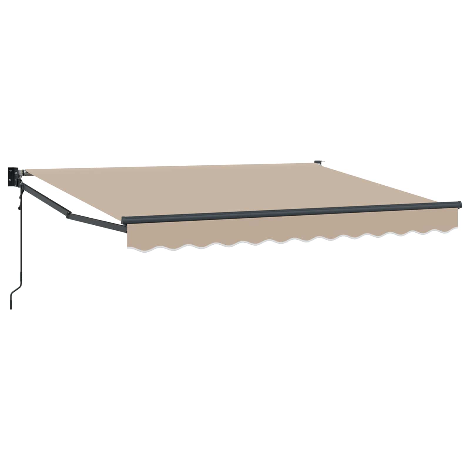 Markise Beige 2,5 x 2 m Polyester und Metall