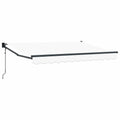 Markise Weiß 2,5 x 2 m Polyester und Metall