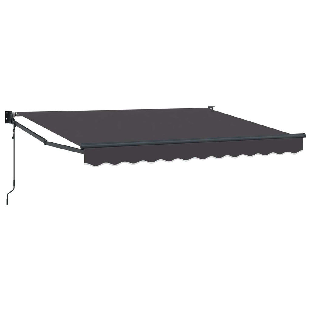 Markise Anthrazit 3 x 2 m Polyester und Metall