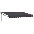 Markise Anthrazit 3 x 2 m Polyester und Metall