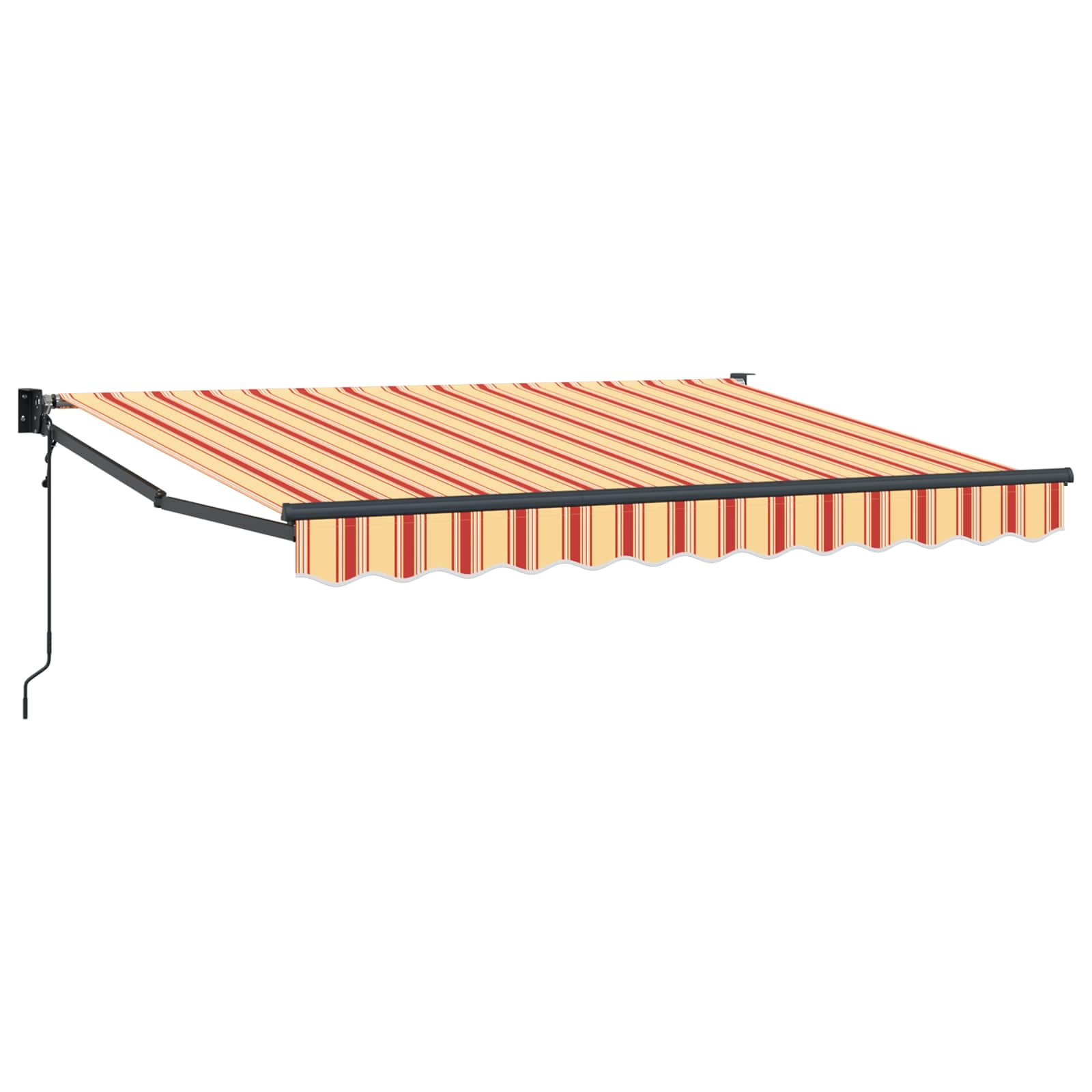 Markise Gelb, Orange und Weiß 3 x 2 m Polyester und Metall