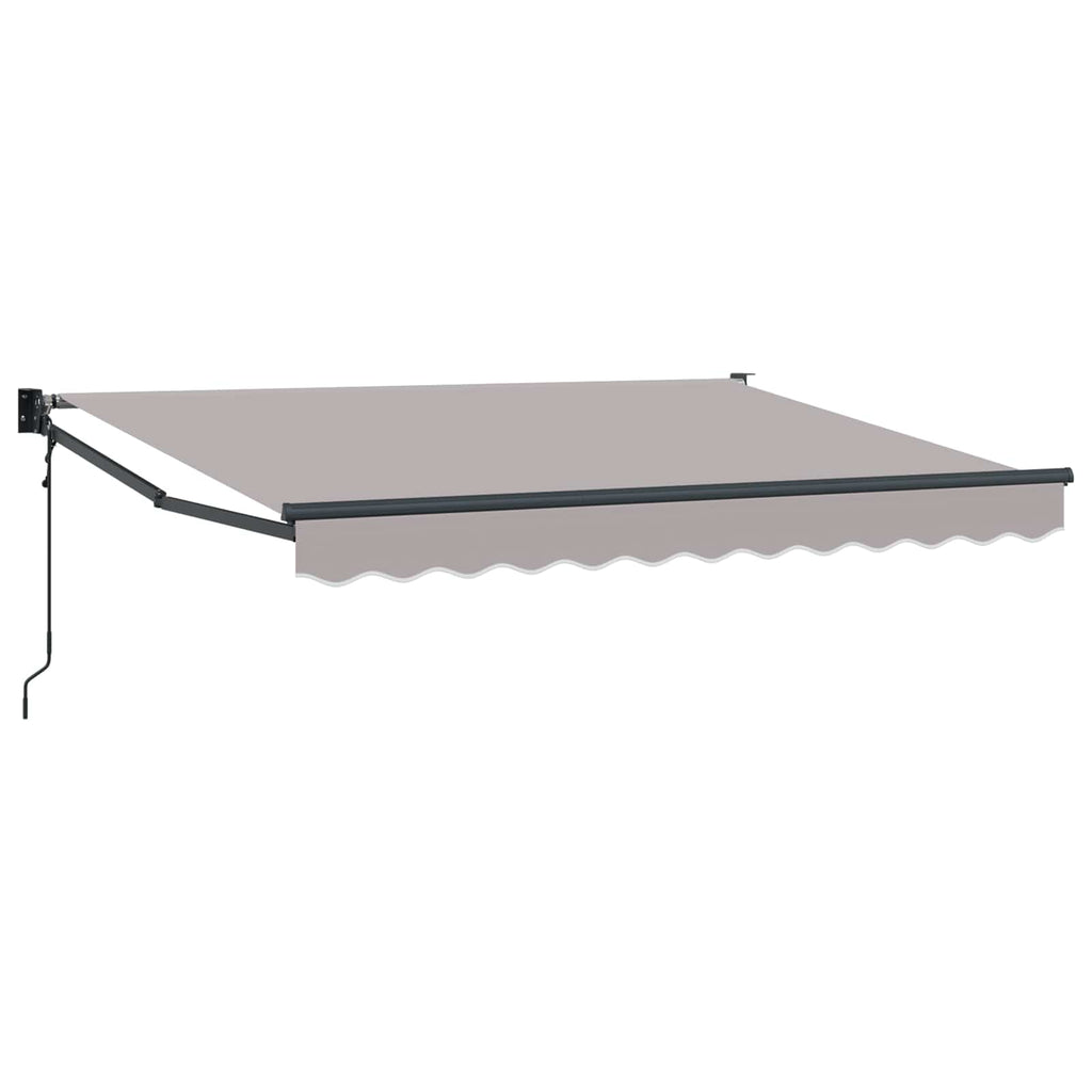 Markise Hellgrau 3 x 2 m Polyester und Metall