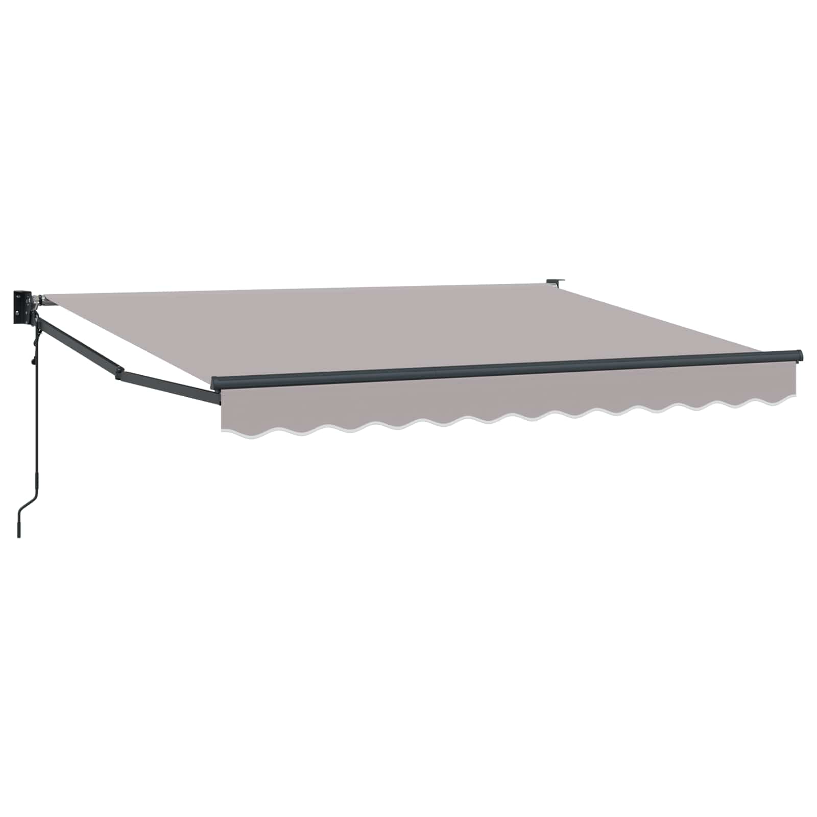 Markise Hellgrau 3 x 2 m Polyester und Metall