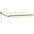 Markise Creme 3,5 x 2 m Polyester und Metall